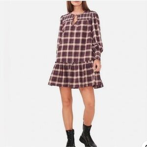 Chelsea & Violet NWT Plaid Bishop Sleeved Oversized Dress